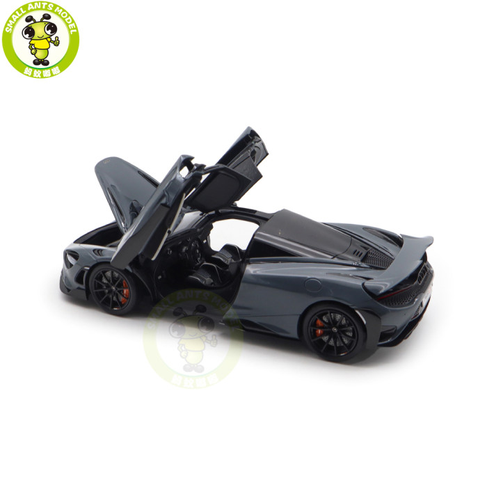 1/18 LCD HPD McLaren 765LT Supercar Grey Diecast Model Car Gifts For Father Friends