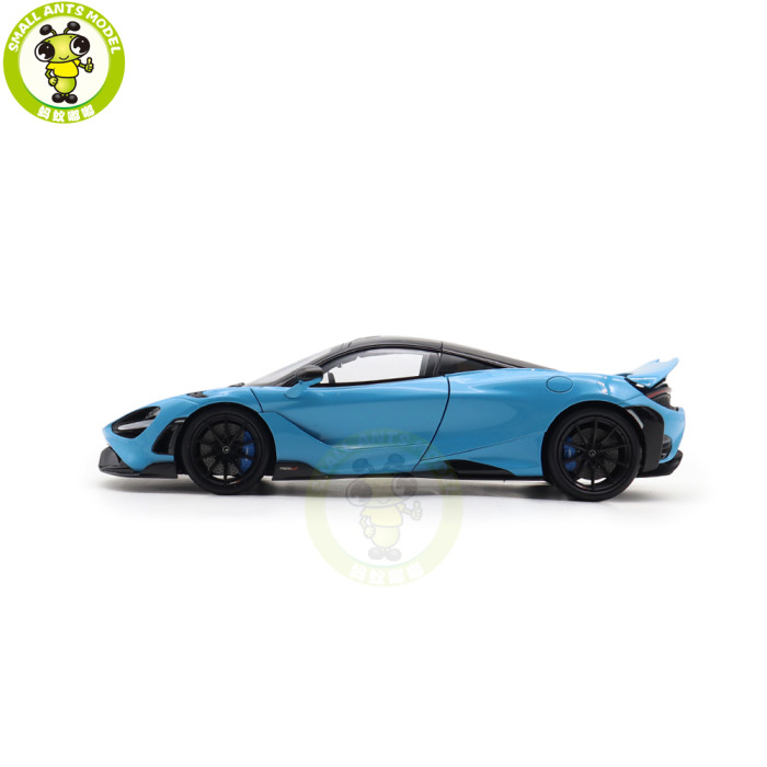 1/18 LCD HPD McLaren 765LT Supercar Blue Diecast Model Car Gifts For Father Friends