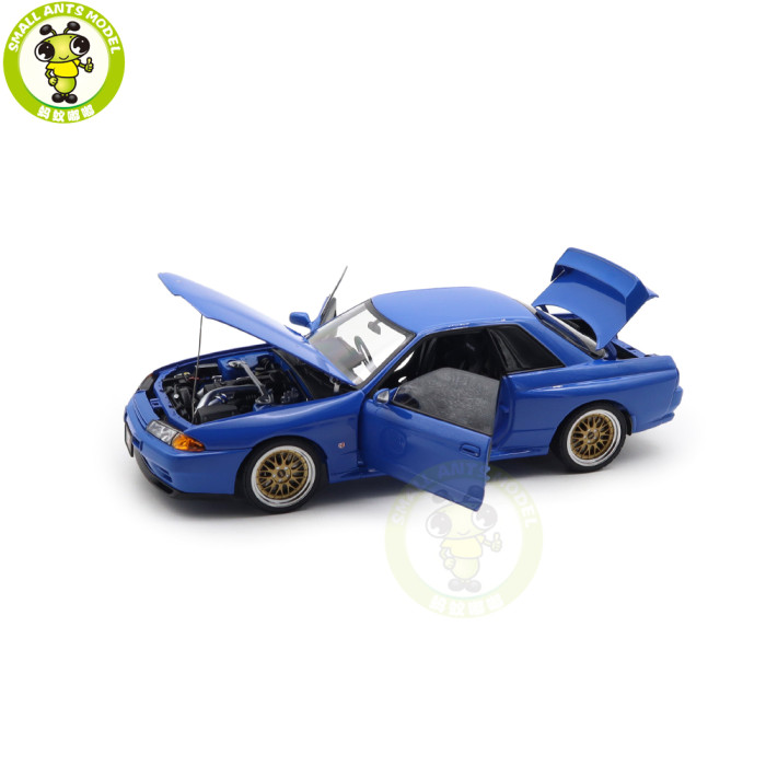 1/18 Nissan Skyline GT-R（R32）V-SPEC II Autoart 77415 Blue Diecast Model Car Gifts For Friends Father