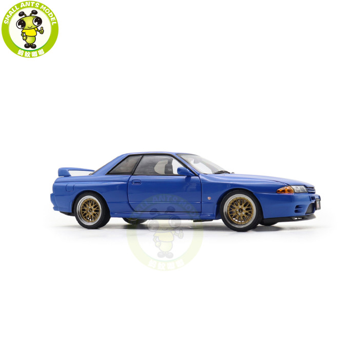 1/18 Nissan Skyline GT-R（R32）V-SPEC II Autoart 77415 Blue Diecast Model Car Gifts For Friends Father