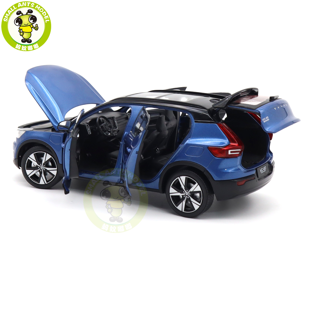 1/18 Volvo XC40 Recharge Electric Car Blue Diecast Model Toy
