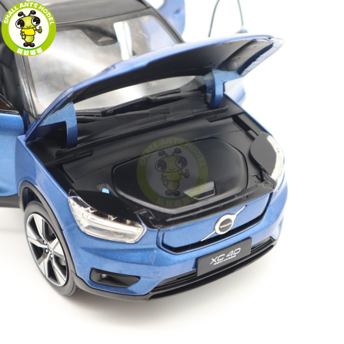 1/18  Volvo XC40 Recharge Electric Car Blue Diecast Model Toy Car Gifts For Friends