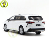 1/18 Toyota SIENNA MPV White Diecast Model Toys Car Gifts For Friends Father
