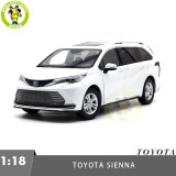 1/18 Toyota SIENNA MPV White Diecast Model Toys Car Gifts For Friends Father