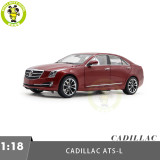 1/18 US GM Cadillac ATS L ATS-L Round Logo Diecast Model Toys Car Gifts For Father Friends