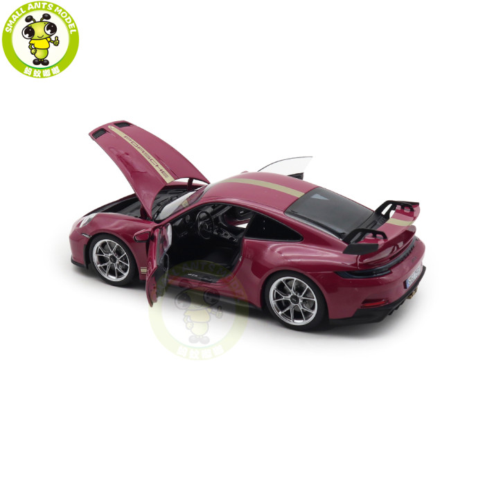 1/18 Porsche 911 992 GT3 2021 Norev 187386 Ruby Star Neo Diecast Model Toys Car Gifts For Friends Father