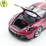 1/18 Porsche 911 992 GT3 2021 Norev 187386 Ruby Star Neo Diecast Model Toys Car Gifts For Friends Father