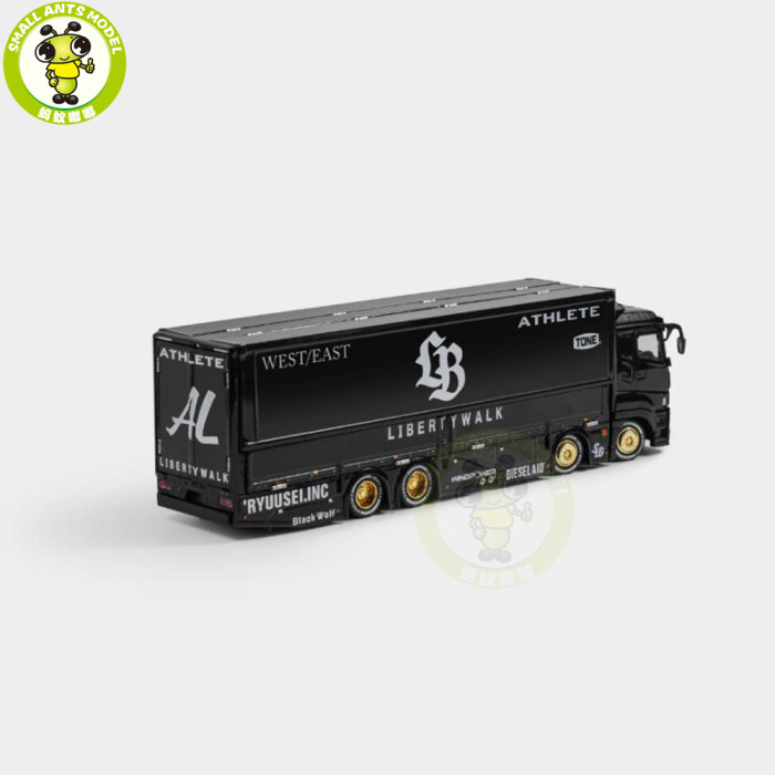 1/64 GCD Mitsubishi Fuso SuperGreat Liberty Walk LB Truck Trailer Diecast Model Toys Car Gifts For Father Friends