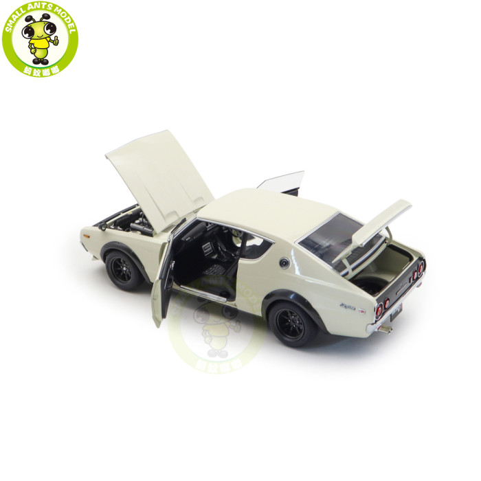 1/18 Nissan Skyline 2000GT-R KPGC110 Tuned Version White Autoart 77467 Model Toy Car Gifts For Father Friends