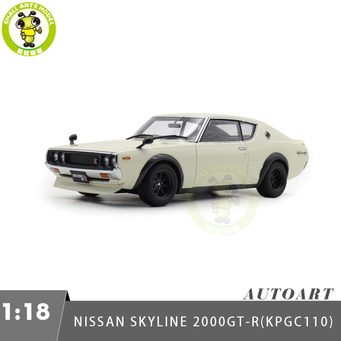 1/18 Nissan Skyline 2000GT-R KPGC110 Tuned Version White Autoart 77467 Model Toy Car Gifts For Father Friends