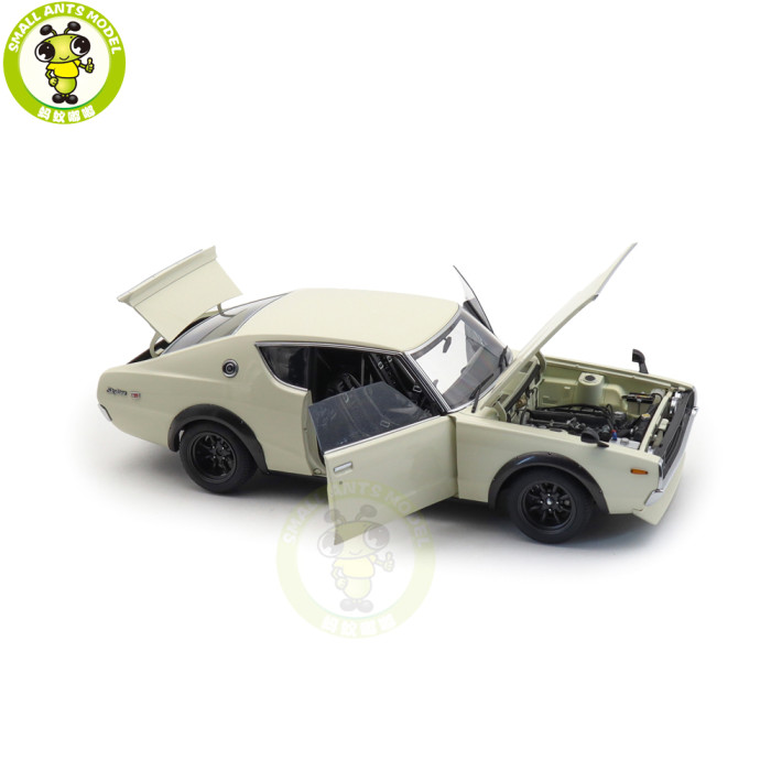 1/18 Nissan Skyline 2000GT-R KPGC110 Tuned Version White Autoart 77467 Model Toy Car Gifts For Father Friends