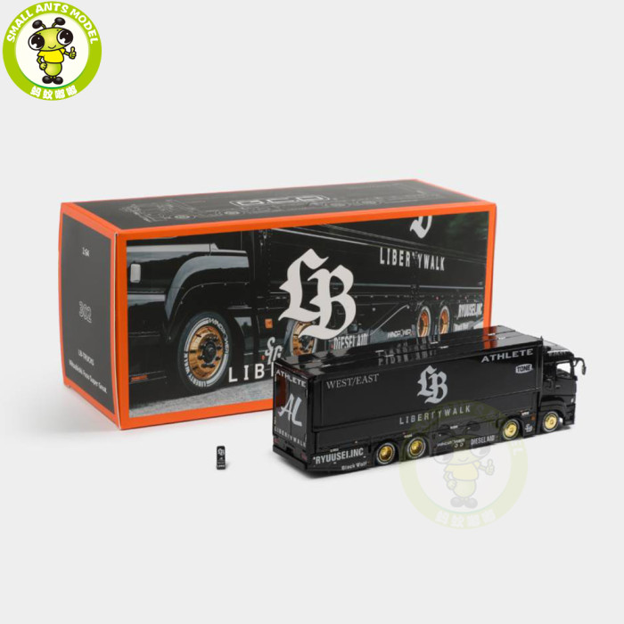 1/64 GCD Mitsubishi Fuso SuperGreat Liberty Walk LB Truck Trailer Diecast Model Toys Car Gifts For Father Friends