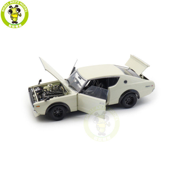 1/18 Nissan Skyline 2000GT-R KPGC110 Tuned Version White Autoart 77467 Model Toy Car Gifts For Father Friends