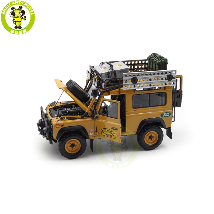 1/18 Almost Real 810211 Land Rover Defender 90 Camel Trophy Edition Diecast Model Toy Car Gifts For Friends Father