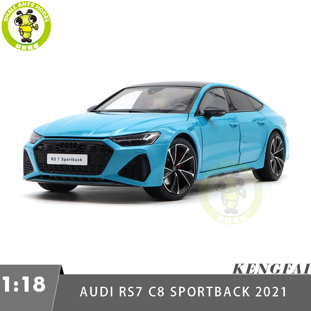 1/18 Audi RS 7 RS7 C8 Sportback 2021 Blue KengFai Diecast Metal
