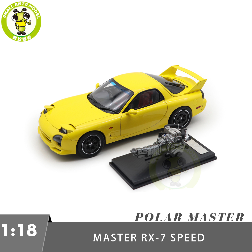 1/18 Mazda RX-7 RX 7 Speed Polar Master Diecast Model Toy