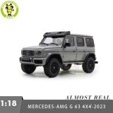 1/18 Mercedes-AMG G63 G Class 4×4² 2023 Almost Real 820829 Arabian Grey Diecast Model Toy Car Gifts For Friends Father