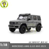 1/18 Mercedes-AMG G63 G Class 4×4² 2023 Almost Real 820829 Arabian Grey Diecast Model Toy Car Gifts For Friends Father