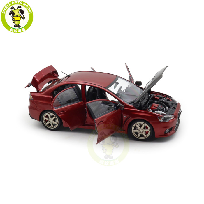 1/18 Mitsubishi Lancer EVO Evolution X 10 With RAYS Volk Racing TE37 / Carbon Hood Diecast Model Car