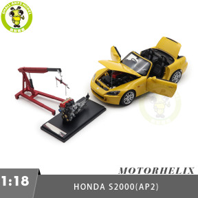 1/18 MOTORHELIX Honda S2000 AP2 Diecast Model Toy Car Gifts For Father Friends