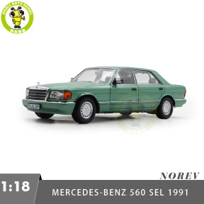 1/18 Mercedes Benz 560 SEL 1991 Norev 183469 Diecast Model Toys Car Gifts For Father Friends