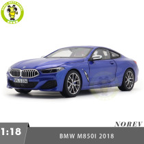 1/18 BMW M850i M8 850i 2018 G15 Norev 183286 Blue Metallic Diecast Model Toys Car Gifts For Father Boyfriend Husband