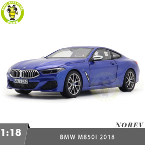 1/18 BMW M850i M8 850i 2018 G15 Norev 183286 Blue Metallic Diecast Model Toys Car Gifts For Father Boyfriend Husband