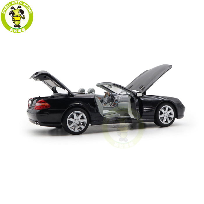 1/18 Mercedes Benz SL 500 2003 Norev 183840 Black Diecast Model Toys Car Gifts For Father Friends