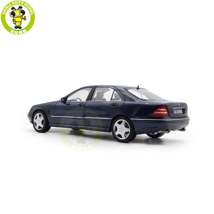 1/18 Mercedes Benz S55 AMG 2000 Norev 183817 Blue Diecast Model Toy Car Gifts For Friends Father