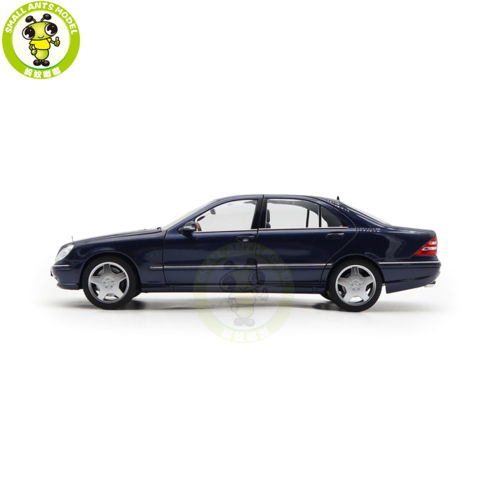 1/18 Mercedes Benz S55 AMG 2000 Norev 183817 Blue Diecast Model Toy Car Gifts For Friends Father