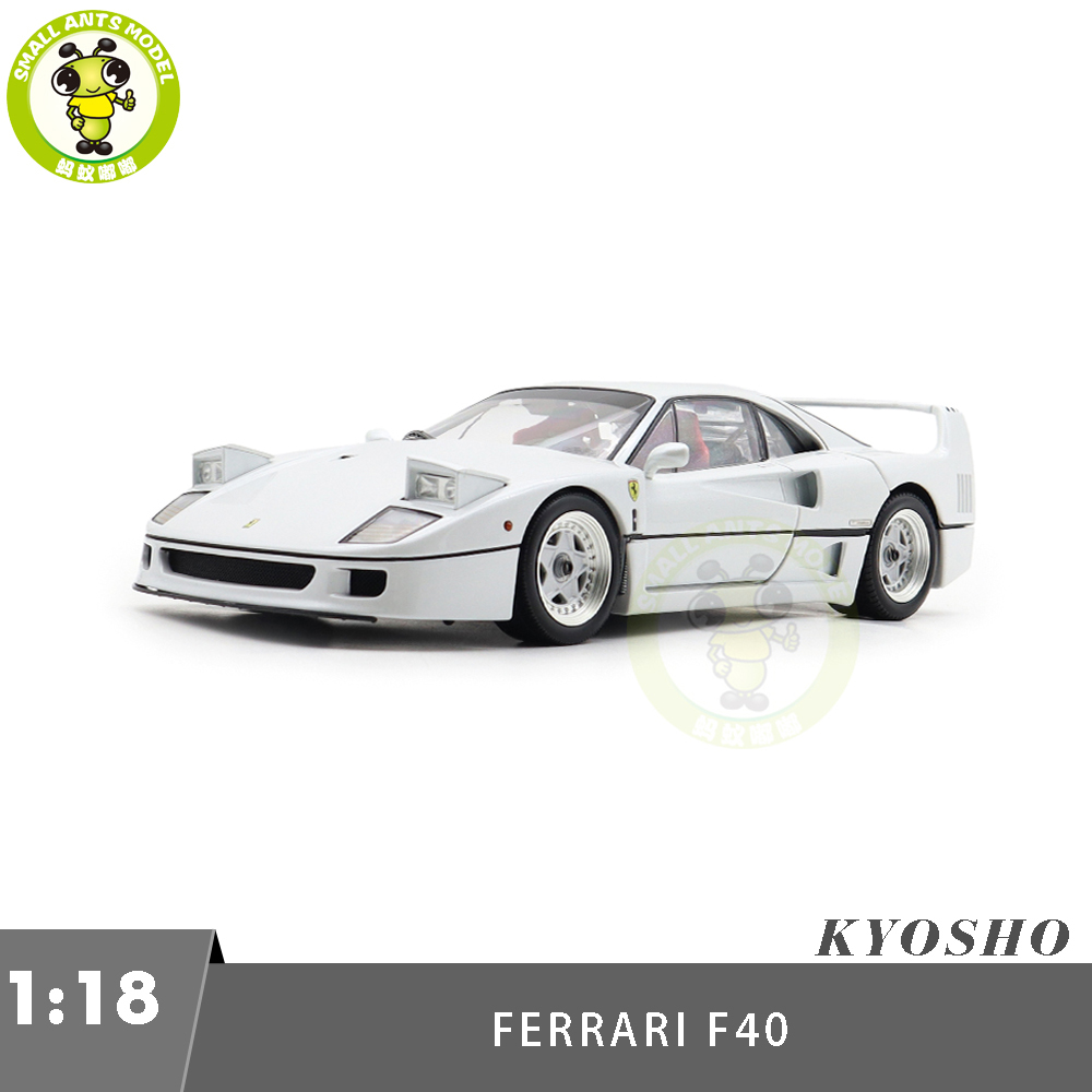 1/18 Ferrari F40 Kyosho 08416PW-G Pearl White Diecast Model Toy