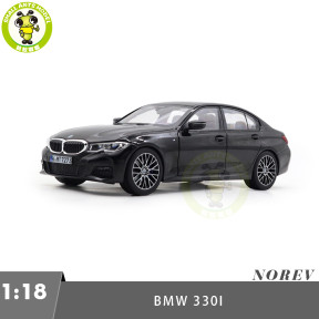 1/18 BMW 330i 2019 G20 Norev 183277 Black Diecast Model Toy Car Gifts For Friends Father