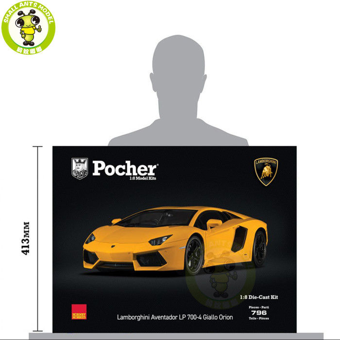 1/8 Pocher HK119 Lamborghini Aventador LP700-4 LP700 Giallo Orion Diecast Scale Kit Gifts For Friends Family