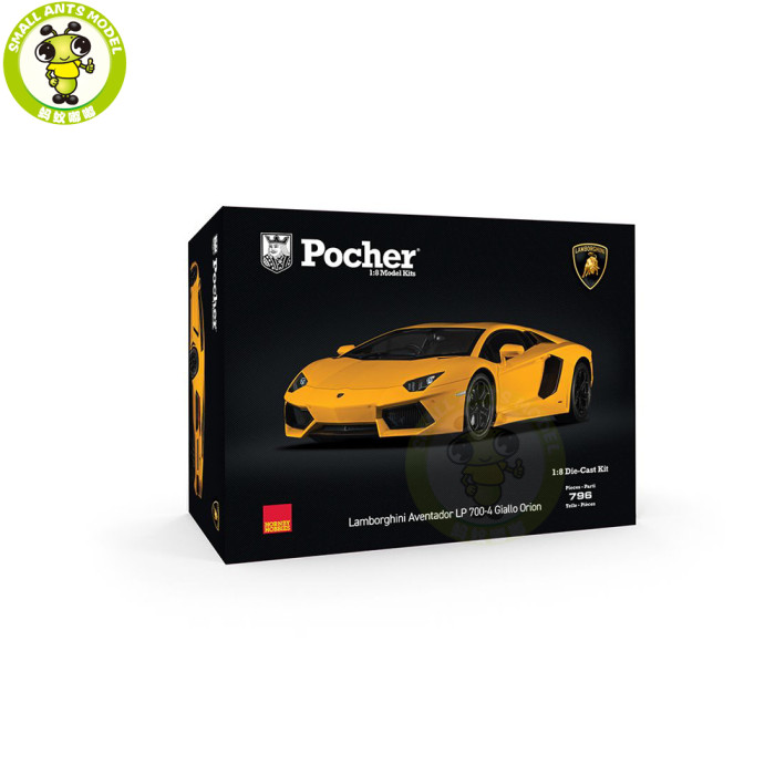 1/8 Pocher HK119 Lamborghini Aventador LP700-4 LP700 Giallo Orion Diecast Scale Kit Gifts For Friends Family