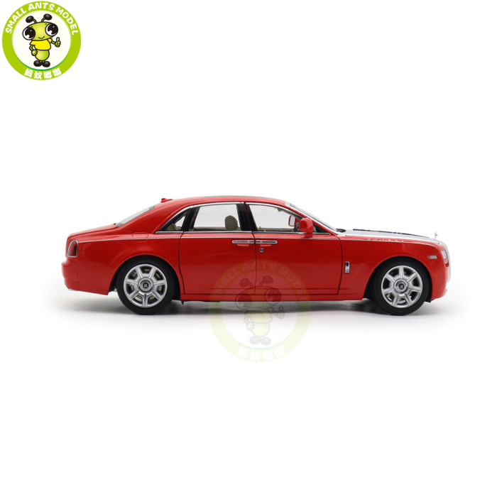 1/18 Rolls-Royce Ghost Kyosho 08802RS Red/Silver Diecast Model Toy Car Gifts For Father Friends