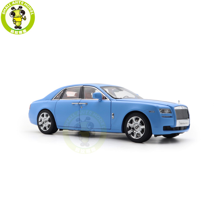 1/18 Rolls-Royce Ghost Kyosho 08802LB Light Blue Diecast Model Toy Car Gifts For Father Friends