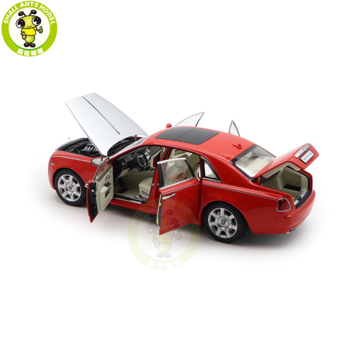 1/18 Rolls-Royce Ghost Kyosho 08802RS Red/Silver Diecast Model Toy Car Gifts For Father Friends