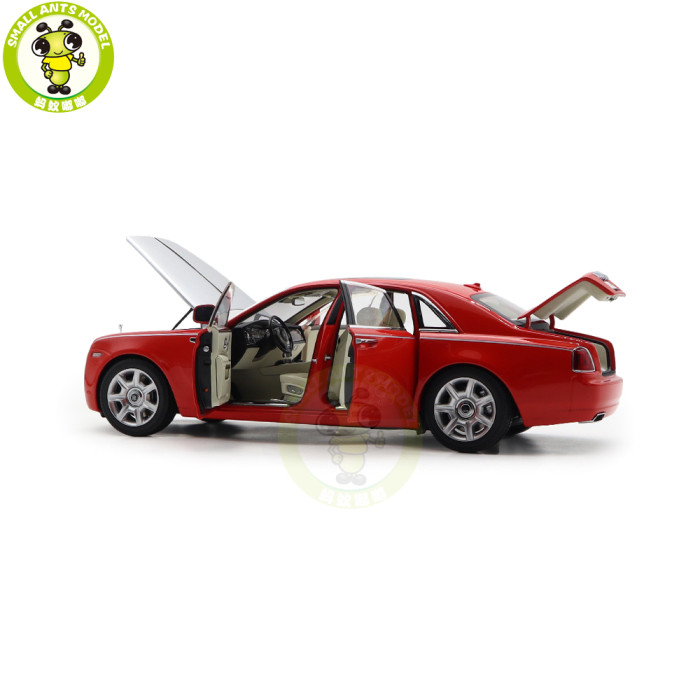 1/18 Rolls-Royce Ghost Kyosho 08802RS Red/Silver Diecast Model Toy Car Gifts For Father Friends