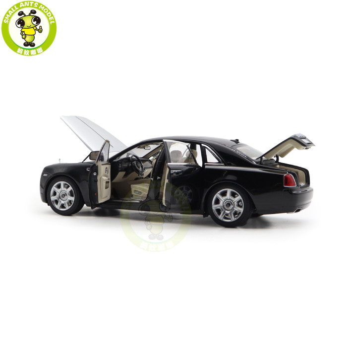 1/18 Rolls-Royce Ghost Kyosho 08802BKS2 Black/Silver Diecast Model Toy Car Gifts For Father Friends
