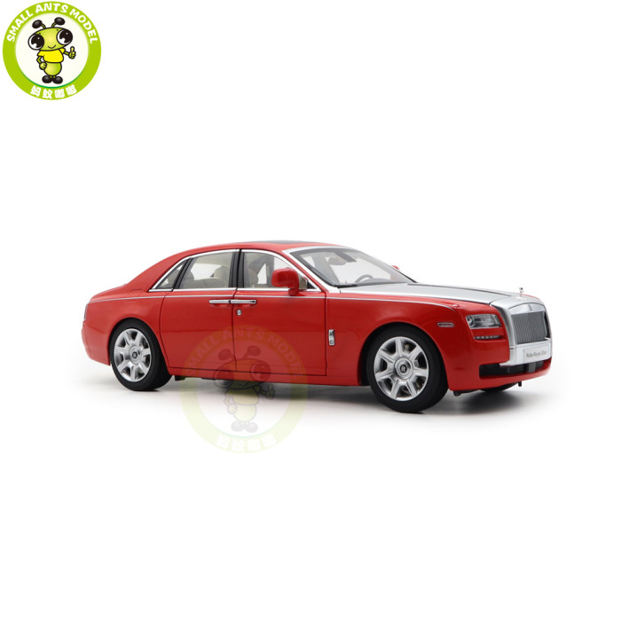 1/18 Rolls-Royce Ghost Kyosho 08802RS Red/Silver Diecast Model Toy Car Gifts For Father Friends