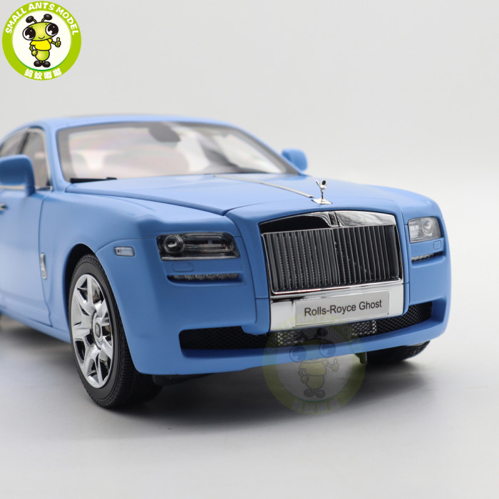 1/18 Rolls-Royce Ghost Kyosho 08802LB Light Blue Diecast Model Toy Car Gifts For Father Friends