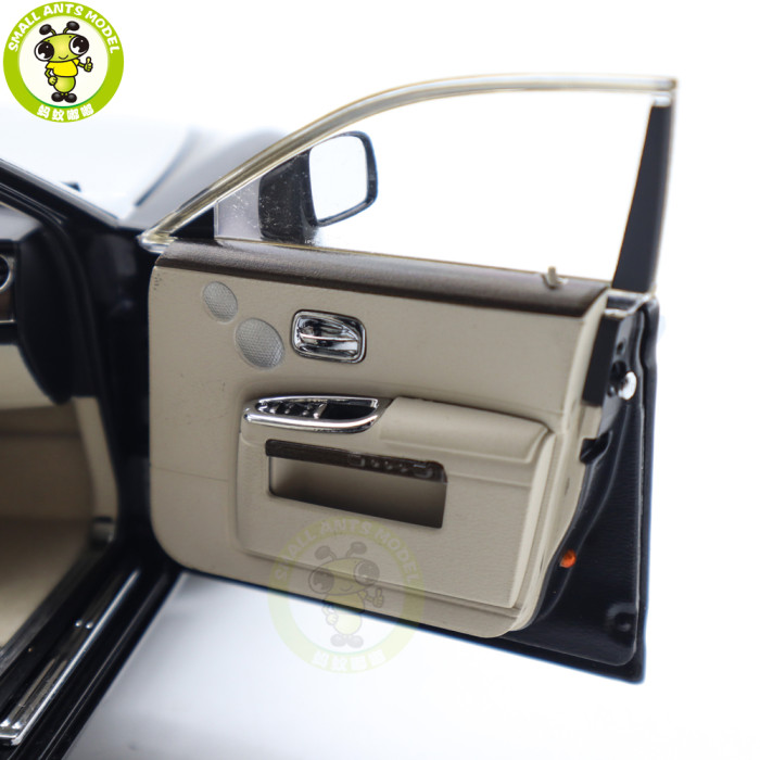 1/18 Rolls-Royce Ghost Kyosho 08802BKS2 Black/Silver Diecast Model Toy Car Gifts For Father Friends