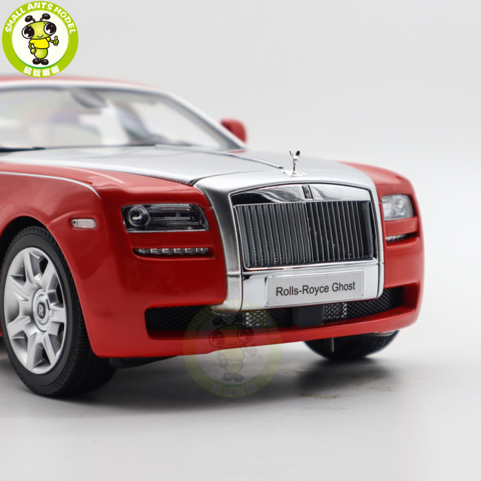 1/18 Rolls-Royce Ghost Kyosho 08802RS Red/Silver Diecast Model Toy Car Gifts For Father Friends