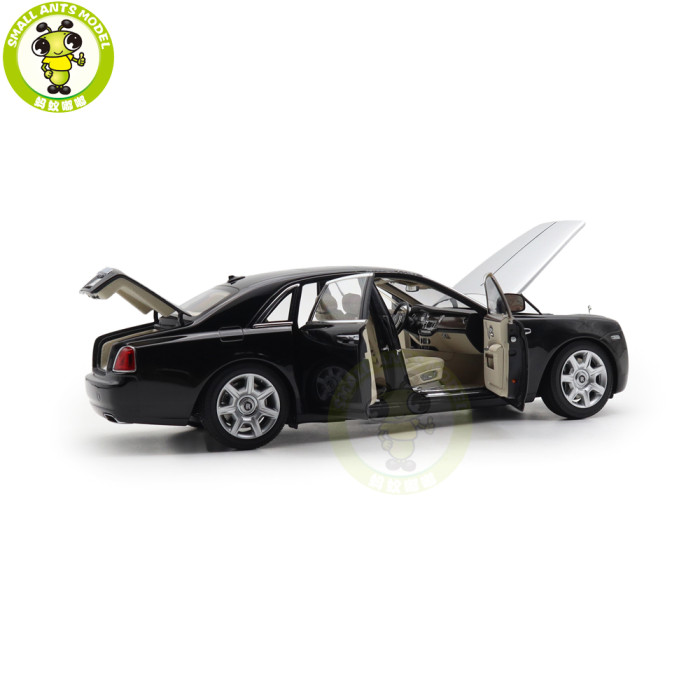 1/18 Rolls-Royce Ghost Kyosho 08802BKS2 Black/Silver Diecast Model Toy Car Gifts For Father Friends