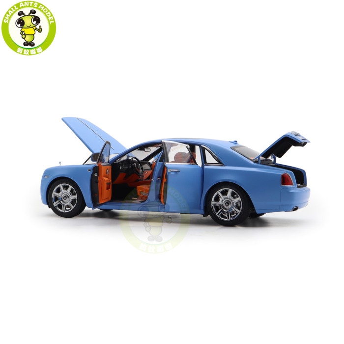 1/18 Rolls-Royce Ghost Kyosho 08802LB Light Blue Diecast Model Toy Car Gifts For Father Friends