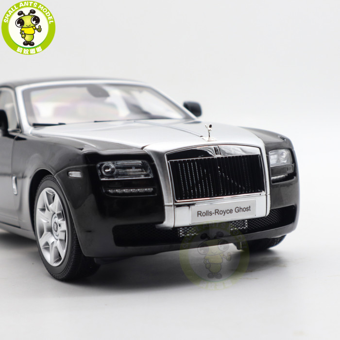 1/18 Rolls-Royce Ghost Kyosho 08802BKS2 Black/Silver Diecast Model Toy Car Gifts For Father Friends