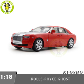 1/18 Rolls-Royce Ghost Kyosho 08802RS Red/Silver Diecast Model Toy Car Gifts For Father Friends