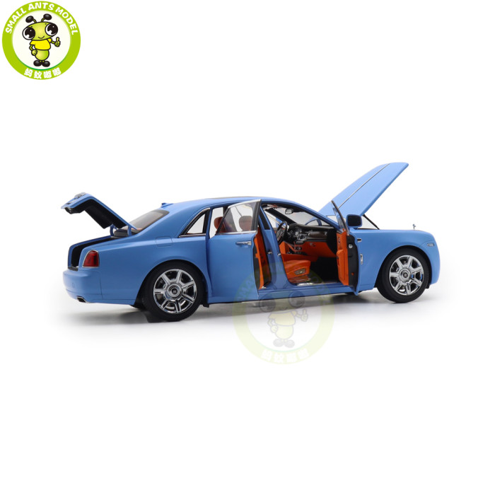 1/18 Rolls-Royce Ghost Kyosho 08802LB Light Blue Diecast Model Toy Car Gifts For Father Friends