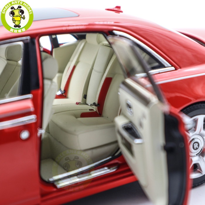 1/18 Rolls-Royce Ghost Kyosho 08802RS Red/Silver Diecast Model Toy Car Gifts For Father Friends