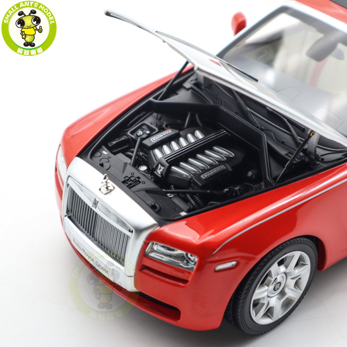 1/18 Rolls-Royce Ghost Kyosho 08802RS Red/Silver Diecast Model Toy Car Gifts For Father Friends